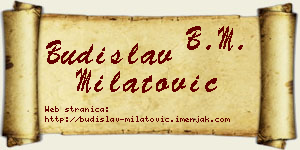Budislav Milatović vizit kartica